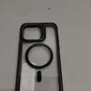 ESR for iPhone 15 Pro Max Case with Stand, Compatible with MagSafe, Full-Body Military-Grade Drop Proof Case with Built-in 9H+ Tempered Glass Screen Protector, Armor Series, Clear Black