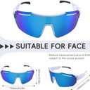 Sports Sunglasses TR90 UV400, Lightweight Wraparound for Men/Women, Adjustable Nose Pad, Fit Over Glasses for Cycling