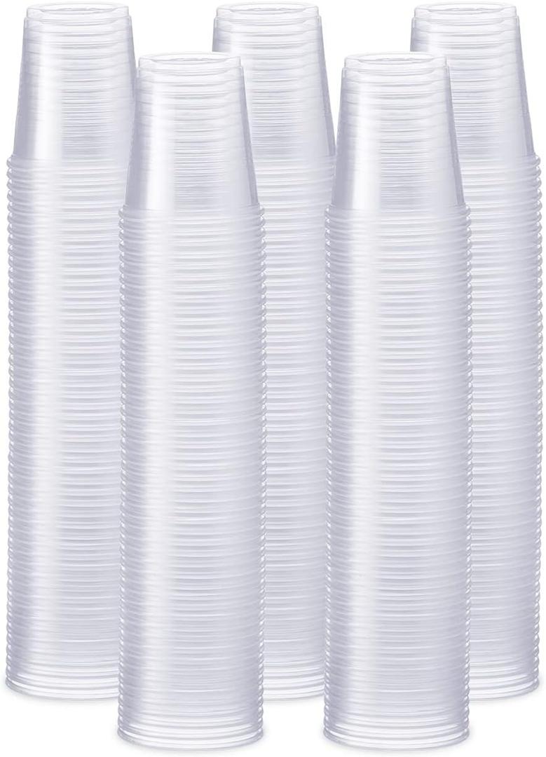 GUSTO Clear Plastic Cups [3 oz - 500 Count]  Small Disposable Drinking Cups for Water, Mouthwash, Bathroom, Tasting & More  Crystal Clear, BPA-Free, Durable Polypropylene (Formerly Comfy Package)
