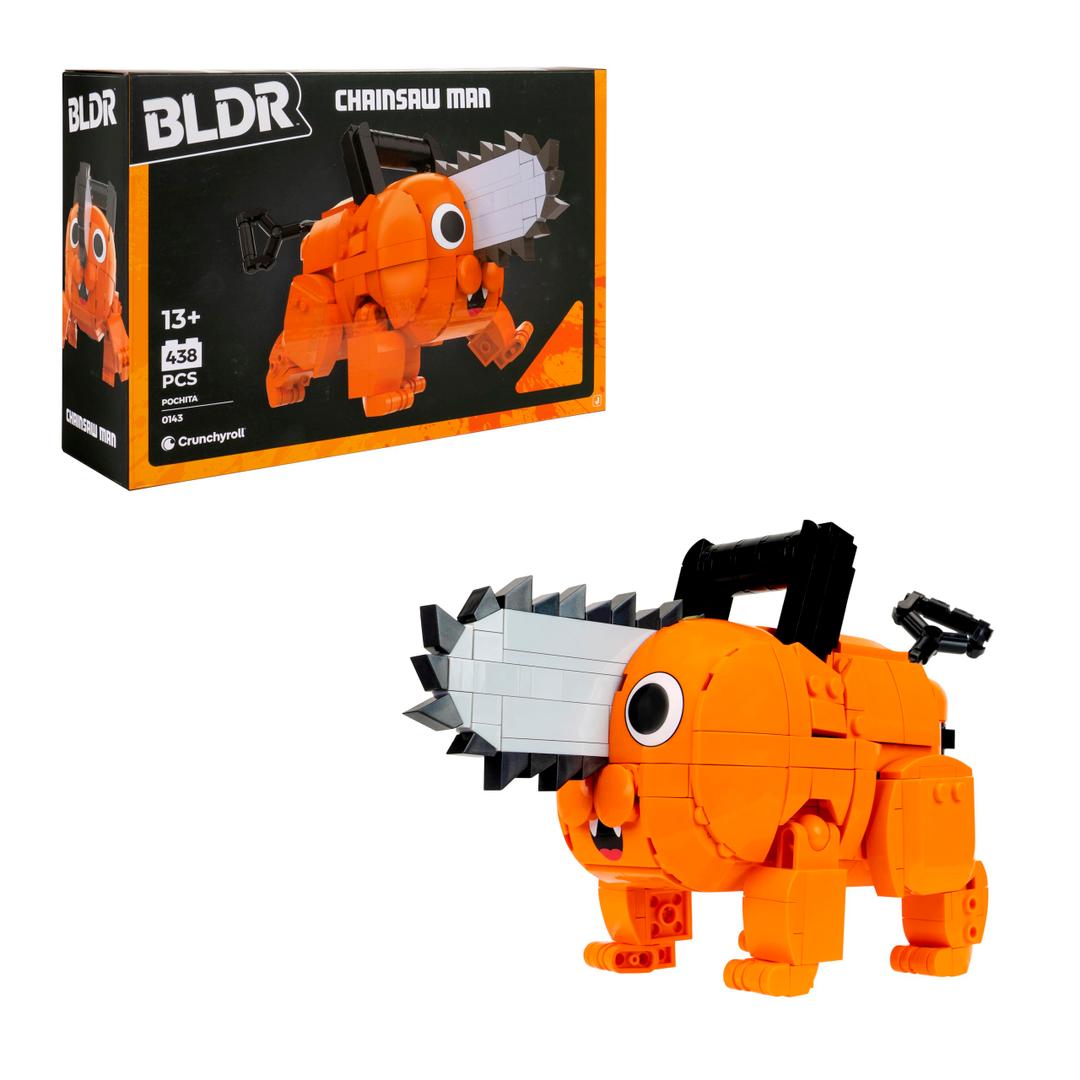 BLDR Chainsaw Man Pochita Building Set - 7.5-Inch Articulated Buildable Figure, 0143