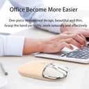 2.4G Wireless Rechargeable Mouse with USB Receiver,One Click Return to Desk,Mute Button,Power Saving, 2400DPI Optical Cute Girls Mouse for Laptop,Notebook,PC,Tablet (Cream-Colored)