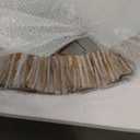 35" Wood Round Mirror, Rustic Wall Mirror with Thick Frame, Large Round Mirrors for Wall Decor, Wooden Circle Beveled Mirrors for Entryway, Farmhouse, Washed White