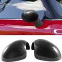 Side Mirror Covers Caps Compatible with MINI Cooper R55 R56 R57 R58 R59 R60 R61 2007-2016 51162754913 51162754914 Carbon (Carbon Fiber Pattern)