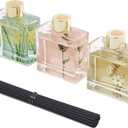 COCORRNA Reed Diffuser Set of 3-3 Pack/ 3.04 Fl.oz Diffuser with 24 Sticks Cashmere Vanilla/Sandalwood Rose/Clean Linen Reed Diffuser for Home Bathroom Office Decor