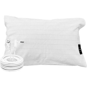 Grounding Pillowcase, 20x30 Inch Queen Size Earth Connected Grounding Pillow Case with 15ft Cord for Better Sleep, Stress Relief