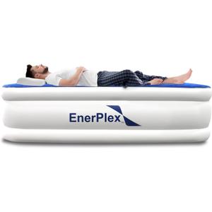 EnerPlex Air Mattress with Built in Pump - Self-Inflating Blow Up Mattress with Neck Support - Inflatable Air Bed for Portable Travel & Home Use (15")