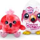 Pets Alive Chirpy Birds (Flamingo) by ZURU, Electronic Pet That Speaks, Giant Surprise Egg, Stickers, Comb, Fluffy Clay, Bird Animal Plush for Girls