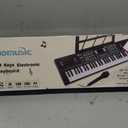 61 Keys Electronic Digital piano, Portable Keyboard Piano with Built-in Speaker and Microphone, Sheet Stand and Power Supply, Keyboard Piano Teaching Gift for Beginners Eelectric