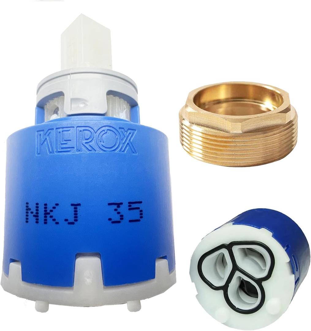 NKJ35A 35mm Faucet Cartridge, Replacement Cartridge,W/Right Rotation, Repair Compatible With Single Lever Fauce -KEROX (NKJ35A)