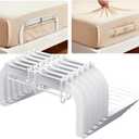 Sweetyear Upgrade Reinforced Sheet Holder, 6Pcs Metal Side Bed Sheet Holders Firm & Tight - Fit All Mattress Sizes, Easy Installation (White)