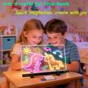 16-Inch LED Drawing Board for Kids | Light Up Doodle Board Glow Drawing Tablet | Reusable Kid Drawing Pad Toy | Arts Supplies Crafts for Kids Ages 4-8 | Creative Art Birthday Gifts for Girls Boys