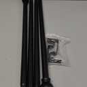 Amazon Basics Adjustable Curtain Rods for Windows, Round Finials, 1-Inch Rod, 36" to 72", Black, Pack of 1