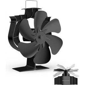 HIDALIFE Oscillating Wood Stove Fan - Heat Powered 6 Blade Auto-Spin & 60° Rotation for Wood/Pellet/Coal Stoves,Big Size Fireplace Burner Fan - Silent Operation,Overheat Protection