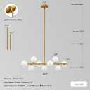 Mid Century Modern Sputnik Chandeliers,9-Light Dining Room Light Fixture, 40"