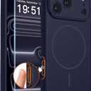 comfeel for iPhone 17 Pro Case (Camera Control Cover) (Compatible with MagSafe) Full Camera Protection with Screen Protector, Silicone Shockproof Drop Protective Phone Case,Dark Blue