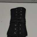 Women's Underbust Waist Training Steel Boned Corsets Heavy Duty Womens Corsets (Small, Cotton Black)