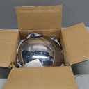 Semi Truck Hub Cap Cover - 5 Even Notched - for Front Wheel Universal Fit - 2 Pc Pack, Lip: 7/16" with pre-Installed Clips (Dome Top, Stainless Steel)
