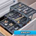 Ontel Smart Drawer Organizer, Multi-Level Jewelry and Cosmetics Storage, Black, 2.65 in