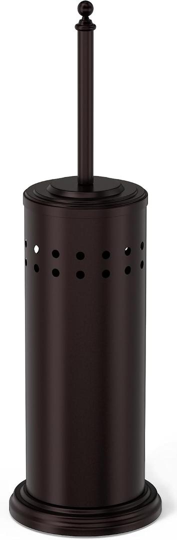 DOWRY Anti-Hand Off Toilet Plunger with Holder for Bathroom,Powerful Efficient Force Suction Cup,Heavy Duty, Deep Cleaning Bronze
