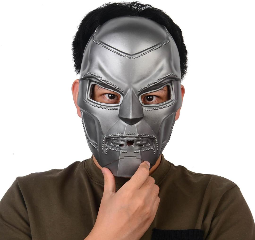 Hero Dr Doom Mask, Halloween Full Face Latex Cosplay Mask, Costume Mask for Adults, Men, Women Masquerade Masks