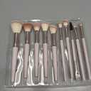 Makeup Brush Set, Premium Synthetic 10 PCS Makeup Brushes, Travel Makeup Brush Set with Soft Hairs, Makeup Brushes Set Professional for Blush, Eyeliner, Eyeshadow, Concealer, and Foundation (Pink)