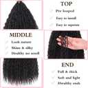 Xtrend Pre Looped Brazilian Afro Kinky Crochet Hair Black Braiding Hair 10Inch 8 Packs Micro Curly Braiding Hair Extensions Deep Wave Synthetic Mini Passion Twist Hair For Boho (30Strands/Pack1B#)