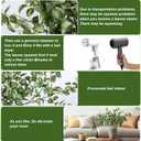 HyeFlora 5PCS Artificial Eucalyptus Leaves Stem Plants for Spring Decor, 32.7 inch Fake Leaves Greenery Branches Green Shrubs Silk Faux Foliage DIY Stems for Festival Home Kitchen Farmhouse(Green)