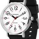 Watch with Second Hand Nursing for Women, Analog Watches for Nurses, 12/24 Hour Military Time, Easy Read Dial, Colorful Silicone Band