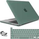 IBENZER Compatible with MacBook Pro 16 Inch Case A2141 Release 2020 2019, Hard Shell Case with Keyboard Cover & Type C Adapter for Old Version Mac Pro 16, Midnight Green, T16-MTGN+1TC