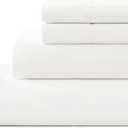 UGG King Sheet Set 4-Piece Luxury Cooling Sheets Deep Pockets Premium Bedding with 2 Pillow Shams Hypoallergenic Machine Washable Soft Lightweight Bed Set for Bedroom, King, White (Hedi)