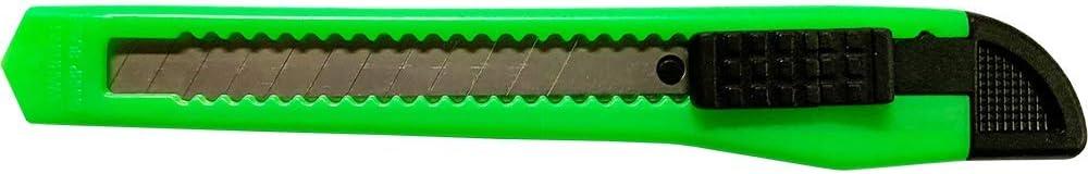 Small Neon Green Utility Knife Box Cutters Snap Off Blade 9MM Blade