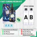 UV Resin Kit with Light, 200g Ultraviolet Fast Curing UV Epoxy Resin Set with UV Light Crystal Hard Type Resin Glue Jewelry Making Supplies Starter Tools for Adult DIY Craft Molds Necklace Pendant