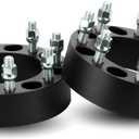 2pcs 8x170 2inch (50.8mm) Wheel Spacers with M14x1.5 Studs 125mm Bore for 2003-2005 Ford Excursion, 2003-2009 F-250 F-350, 2003-2022 Ford F-250 F-350 Super Duty, 8 Lugs Wheel Adapters, Not Hubcentric