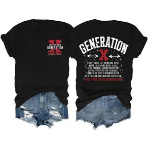 Generation X T-Shirt Gen X T-Shirt, Generation X Shirt Gen Shirt, Generation X Tshirt Gen X Tshirt (Black, M)