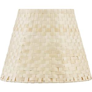 Aspen Creative 32984, Empire Natural Palm Leaf Spider Shade, 6" Top x 10" Bottom x 8" Slant