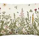 AVOIN colorlife Wildflowers Fall Throw Pillow Cover, 12 x 20 Inch Flower Cushion Case Decoration for Sofa Couch