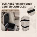 RYNVALE Center Console Dog Car Seat, Dog Armrest Booster for Small Dogs | Portable Anti-Collapse Dog Car Seat for Small Dogs & Cats, Safety Tethers, Cooling & Soft Cushion, Up to 12lbs