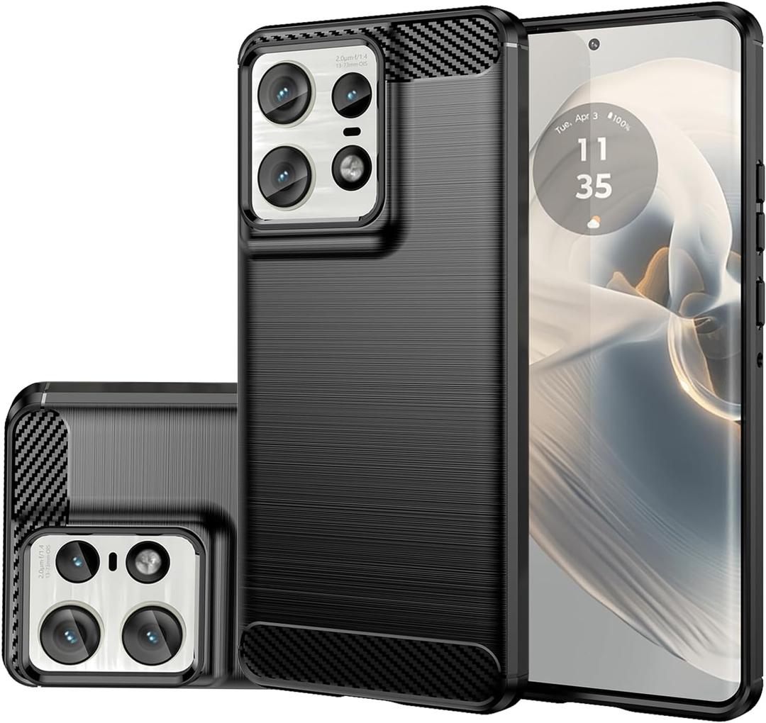 Case for Motorola Edge 50 Pro Case/Moto Edge50Pro, Slim Thin Phone Cover TPU Soft Back Cases Anti-Scratch Shockproof Protective Cover for Motorola Edge 50 Pro 5G Black