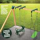 Swurfer Swing Set Conversion Bracket - No Tree, No Problem, Convert Your Swingset into a Swurfset, Heavy Duty Adjustable Horse Glider Attachment Bracket for Kids Ages 12 and Up, Up to 6000lbs (Green), 18.90 x 2.76 x 6.30"