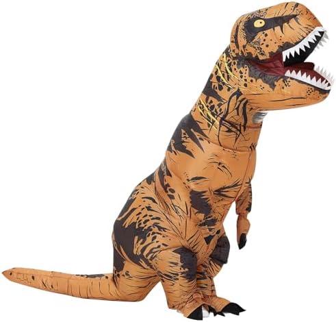 Servllcell Inflatable Dinosaur Costume for Kids/Teens,Halloween Costumes T Rex Blow Up Costumes for Boys Girls,Cosplay Party