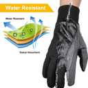 TouchScreen Winter Gloves, Warm Water Resistant Windproof Thermal Gloves for Driving Running Cycling (Small (Men) -- Medium (Women), Black-Grey)