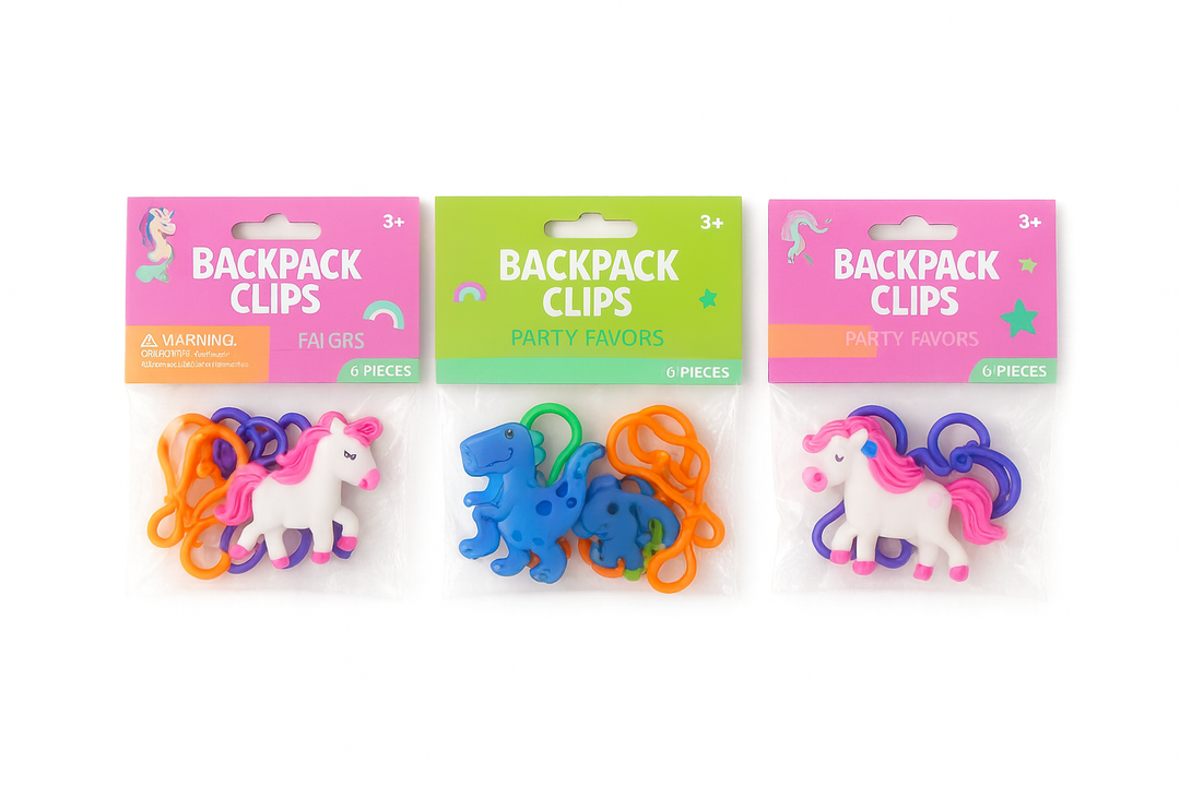 Backpack Clips Unicorn &Dino 3 Pack