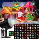 Christmas Holiday Projector Lights Outdoor,FLEVO LED Halloween Projector Lights,16 HD Slides Decorative with Remote Control,IP65 Waterproof for Halloween Xmas Party Garden Landscape Decoration