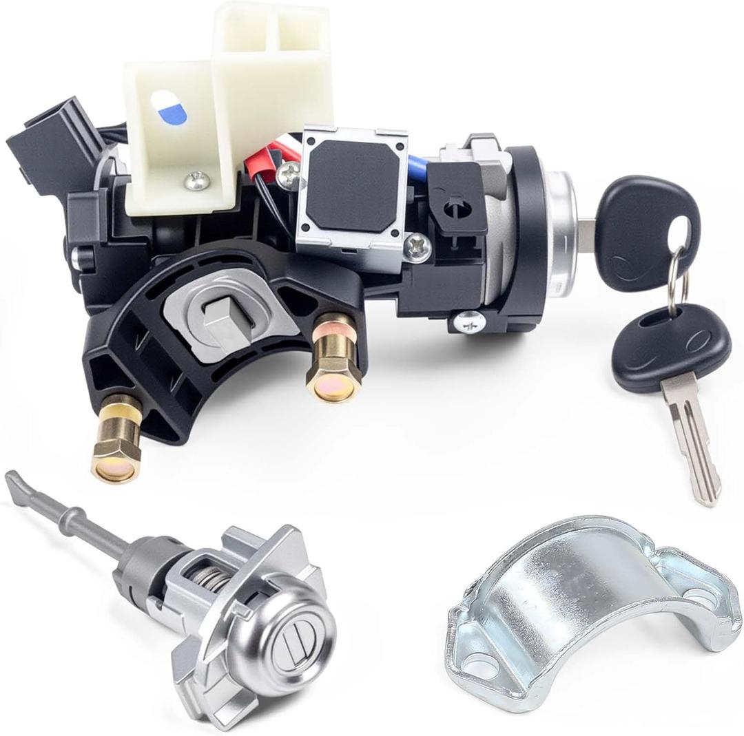 81905-F2230 Ignition Lock Switch Assembly with Door Lock Cylinder & Keys Fit for Hyundai Elantra 2017-2020 Ignition Lock Cylinder with Housing Replace# 81910-F2130, 81970-F2B00, 81900-F2H00