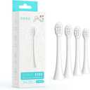 ORDO Sonic Squishmallows Kids Toothbrush Heads for Electric Rechargeable Toothbrush, Soft Bristles, for Children Ages 4 and Up, White (Pack of 4)
