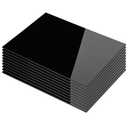Pack of 10 Black Acrylic Sheet 12" x 16" Cast Plexiglass Panel 1/8" Thick (3mm) Plastic Board for Craft Projects, Laser Cutting, Photography, Sign