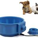 PETLESO Pet Heating Bowl, Indoor USB Portable Heated Water Bowl for Pet Crate for Indoor Small Dog Cat Bird, 600ML(20.5OZ)