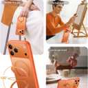 TORRAS for iPhone 17 Pro Case with Stand, Fit for MagSafe, 4X Military Drop Protection, Camera Control Button, Slim Soft Edge Phone Case for iPhone 17 Pro, Translucent Matte Cover 6.3", Cosmic Orange