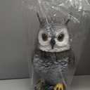 Brown Solar Owl with Motion Detector, Flashing Eyes, Spinning Head, Realistic Hooting and Silent Mode, Garden Owl, Outdoor Statue, Decoration for Home, Garden, Patio and Fence