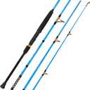 Fiblink Surf 2-Piece/3-Piece/4-Piece Fishing Rod Spinning/Casting Carbon Fiber Travel Fishing Rod (9ft/10ft/12ft), Large